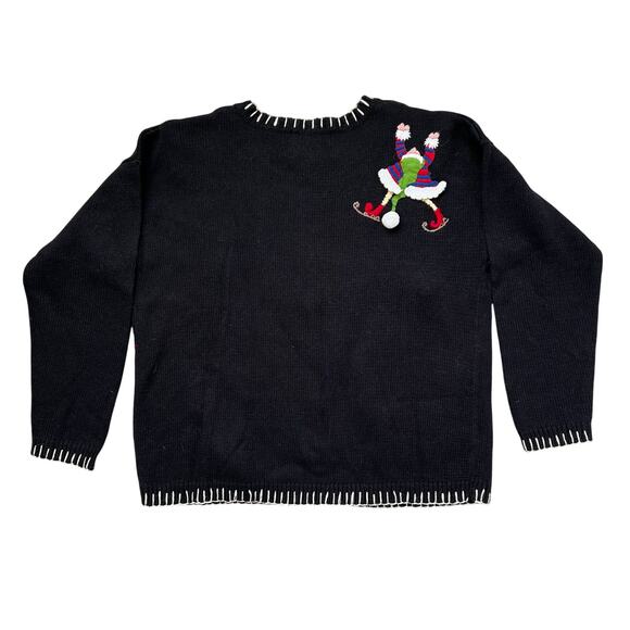 Vintage Heirloom Collectibles Y2K Christmas Cardigan Medium Holiday Santa NEW - Picture 2 of 7